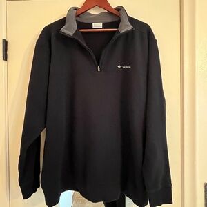 Columbia Men's Quarter-Zip Fleece Sweatshirt Black XL